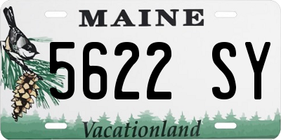 ME license plate 5622SY