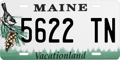 ME license plate 5622TN