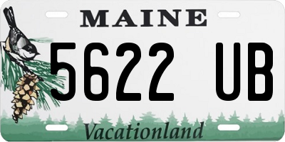 ME license plate 5622UB