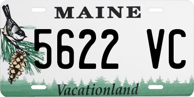 ME license plate 5622VC