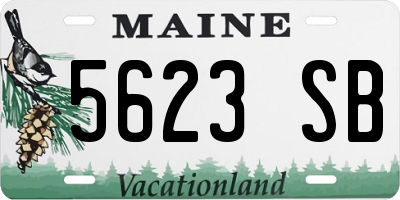 ME license plate 5623SB