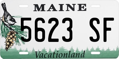 ME license plate 5623SF