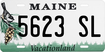 ME license plate 5623SL