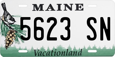 ME license plate 5623SN