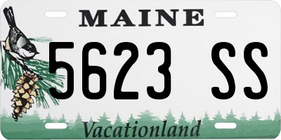 ME license plate 5623SS