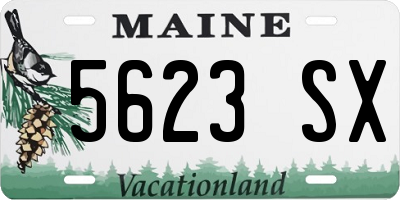 ME license plate 5623SX