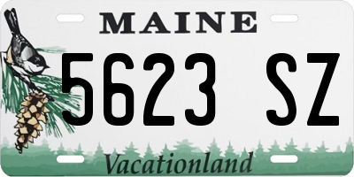 ME license plate 5623SZ