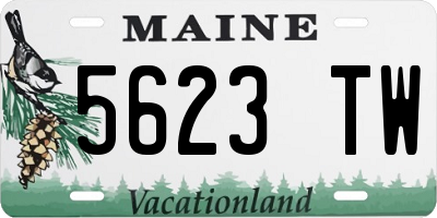 ME license plate 5623TW