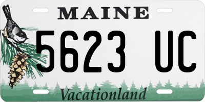 ME license plate 5623UC