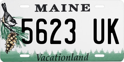 ME license plate 5623UK