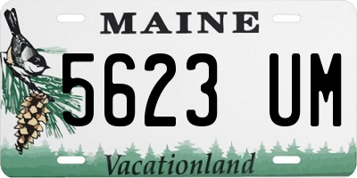ME license plate 5623UM
