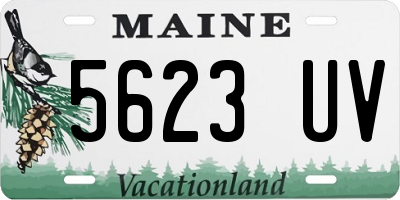 ME license plate 5623UV