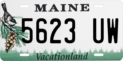 ME license plate 5623UW