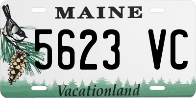 ME license plate 5623VC