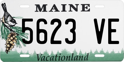 ME license plate 5623VE