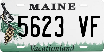 ME license plate 5623VF