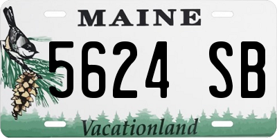 ME license plate 5624SB