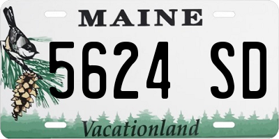 ME license plate 5624SD
