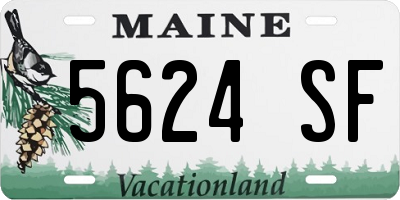 ME license plate 5624SF