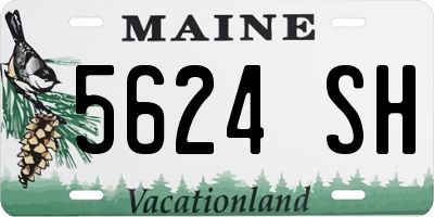 ME license plate 5624SH