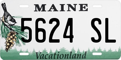 ME license plate 5624SL