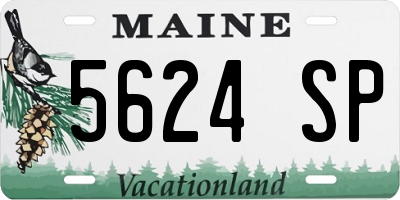 ME license plate 5624SP