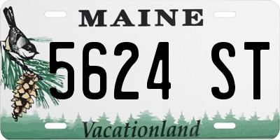 ME license plate 5624ST