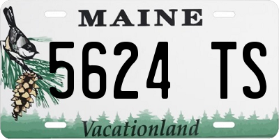 ME license plate 5624TS