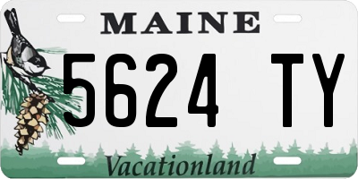 ME license plate 5624TY