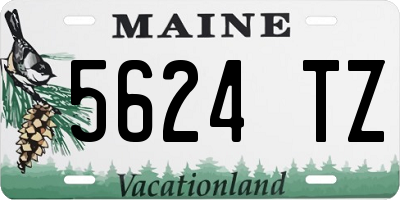 ME license plate 5624TZ