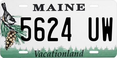 ME license plate 5624UW