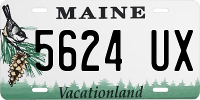 ME license plate 5624UX
