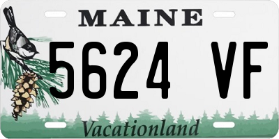 ME license plate 5624VF