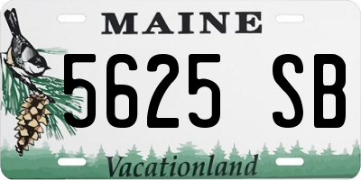 ME license plate 5625SB