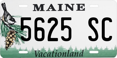 ME license plate 5625SC
