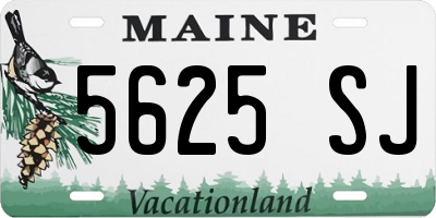 ME license plate 5625SJ