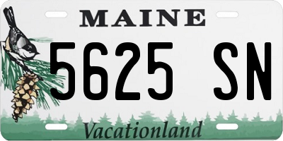 ME license plate 5625SN