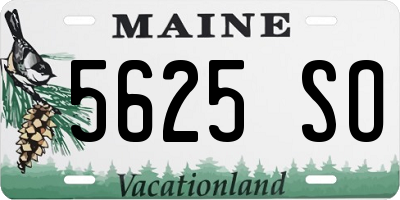 ME license plate 5625SO