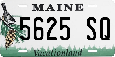 ME license plate 5625SQ