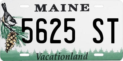 ME license plate 5625ST