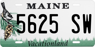 ME license plate 5625SW