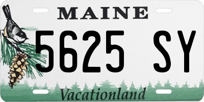 ME license plate 5625SY
