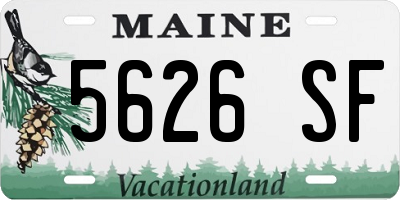 ME license plate 5626SF
