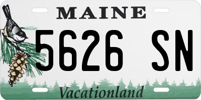 ME license plate 5626SN