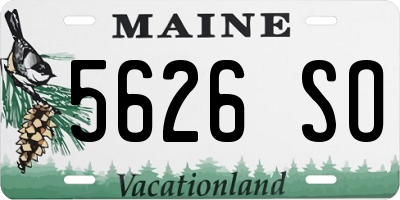 ME license plate 5626SO