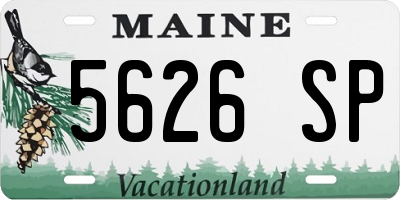 ME license plate 5626SP