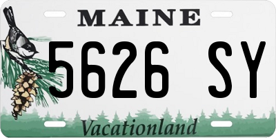ME license plate 5626SY