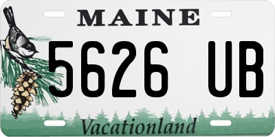 ME license plate 5626UB