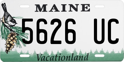 ME license plate 5626UC