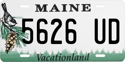 ME license plate 5626UD